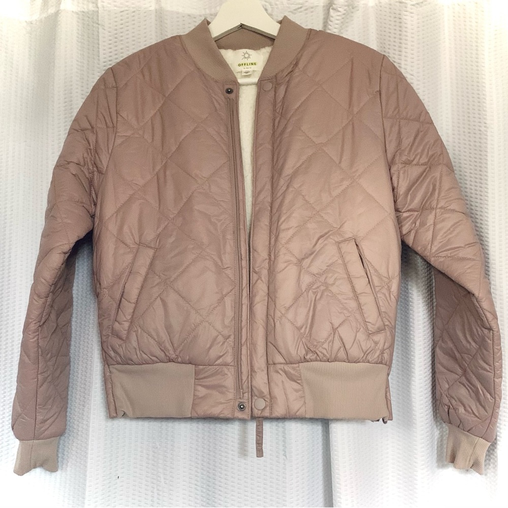 NWOT Aerie Offline Mauve Bomber Jacket